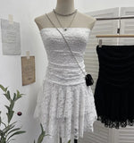 Shooting Retro Lace Spell To Receive Waist-Meared Tective Dress Sexy Collared Cake Dress Small Man Short Dress