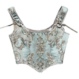 Court Retro Finely Pattyed Vest Slings In Front Of The