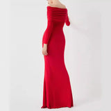 Women's New Shoulder Repair Dress Net Sleeve High-End Dress