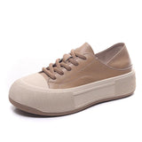 Layer Of Cowhide Shoes Women's Spring And Autumn Casual Women's Shoes Commuting Small White Shoes Korean Leather Single Shoes Korean Version Of The Trendy