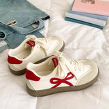 Fashion Training Shoes Women 2025 Summer New Thick-Soled Casual Women's Shoes College Style Lace Coloring Small White