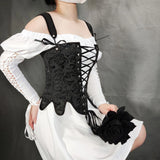 Autumn New Fashion Strap Fish Boned Deflower Petals Waist Corset Body Sleeveless Sexy