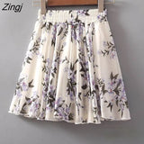 Women 28 Colors Fashion Simple Elastic Waist Summer Elegant Student Folds All-match Ulzzang Female Leisure Floral