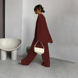 Zingj Spring 2023 Women's Long-Sleeved Round Collar Slacks Temperament Commuter Stitching Crepe Casual Suit-Outfit