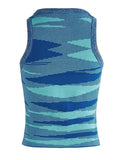 Jacquard Cropped Knit Tank Top- Outfit