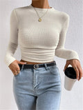 And Winter Repair With Long-Sleeved T-Shirt Rounded Women's
