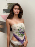 Holiday Fashion Fashion Floral Print More Wearing A Word Collared Stairy Square Towel Wrapped In Bra Hottie Irregular Body Repair