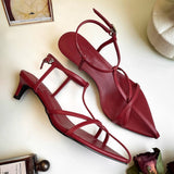 French Minimalist Fashion In The Summer Of 2025, Cat And Sandals Pointed Cross High-Heeled