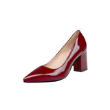 New Light-Mouthed Thick-Heeled Fashion Singles Women Ladies Shoes Large-Size High Heeled Work