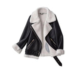 A Large Number Of Women's Fur Coat Women Long Locomotive Lapel Loose Leather