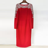 New Star Fashion Mesh Yarn Heavy Industry Nails And Diamonds In The Long Dress Small