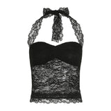 Lace Stitching Pure Lust Wind Sexy Repair Lace Splicing Neck Tie Small