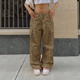 Street Overalls Autumn Low Waist Trousers Thin