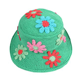 Zingj Selling Pure Hand Crocheted Flower Wool Fisherman Hat Adult Ins Knit