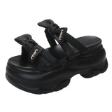 Fairy Wind Thick Bottom Muffin Increased Small Cool Slippers Female With Skirt Summer Wear 2025