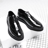 Zingj Small Leather Shoes Men's Business Dress Casual Thick Korean Version Versatile Classic Rock Tide Shoes