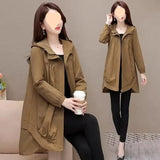 Women's Trench Coat Lady 2024 Spring And Autumn New Large Size Loose Thin Casual Versatile Long Coat Female Coat-Outfit