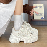 White Shoes Women In 2025 Summer New Mesh Breathable Skirts Fashion Red Student