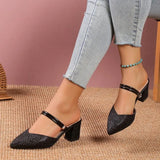 Sandals 2025 Summer New Temperament Niche Tip Mid-Bag Small High Heel One-Shoe Two Women's