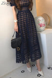 Dress Women Korean Style Sleeve Casual Hollowed Out Office Ladies Dresses Mesh Modis 2023 Fashion Spring Dress