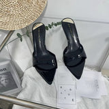 Toe-Slippers Women 2025 Summer Patent Leather With Cool Drag Sexy High