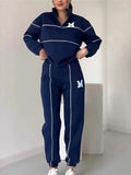 2025 New Trousers Letter Long-Sleeved Casual Sports Set Two