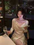 Xixi 2025 Spring And Summer New High Waisted Shang Noodle Sling Dress High-End Long Dress Women