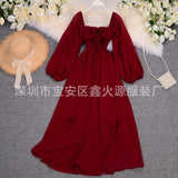 Zingj Beach Dress Super Fairy Dress Beach Vacation One Word Shoulder-Of-The-Shoulder Dress Temperament Big Swing Long