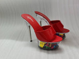 Zingj Patent Leather 15Cm Special High Heels With Sexy Waterproof Platform Hate Day Superb High Slippers Female