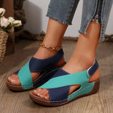 Sandals Women's 2025 Summer New Colored Pines Cake Thick Bottom Leisure Dew Magic Stick Beach