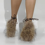 Babes Stage Real Hairy Fashion Sexy Banquet Tied With Fine High Heel Large Size Women