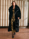 New Autumn And Winter Fashion Fluffy Long Coat Imitation Fox Furry Pike