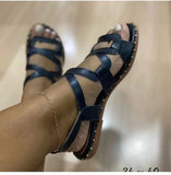 Outer Strap Wrapped Around Rivet Sandals Women Flat Beach Cool