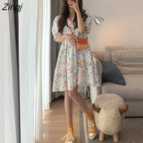 Women Summer Kawaii Japanese Style Floral Empire Turn-down Collar Female Sweet College Folds All-match Casual Loose