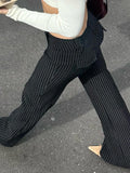 Millennium Striped Color Low- Waist Smell Spicy Spicy Temperament Slender Suit