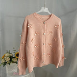 New Heavy Industry Three-Dimensional Bow Atmosphere Sweater Women Autumn And Winter Design Sense Long-Sleeved Sweater