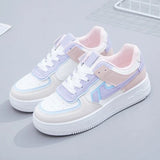 Student Board Shoes Women 2025 Autumn New Fashion Hit The Thick Background To Increase The Small White Shoes Breathable Casual