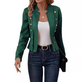 Autumn And Winter Large-Size Women's Coat Cardigan Suit Multi-Grain