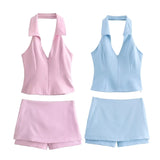Collar Blouse 2796777 Low Waist Skirt 3067407
