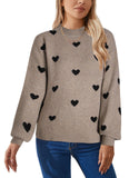 And Winter Valentine's Day New Sweater Women's Fashion Love To The Collar Collar Knitted