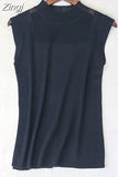 Women Top Fashion Women White Shirt Sexy Street Style Ladies Tops Tank Tops Knitted Solid Wild Ice Silk Knitting 2922