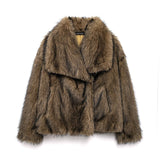 Women's Winter Fashion Temperament Style Wind Artificial Fur Coat