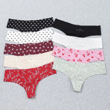 Fabric!Dermeal Lace Comfortable Breathable Thin And Scarless Lady T-Shirt Trousers Heart-Shaped Rose Cherry Print