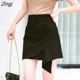 Women Asymmetrical Solid Leisure Simple Summer Hot Sale Baggy Empire Holiday Mini Mujer College Clothes Party