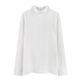 Zingj Velvet Half High Collar Bottom Shirt Women's Autumn 2024 New Interior With White Long-Sleeved T-Shirt Women's Chic Student