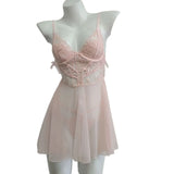 High-End Lace Pajamas Women Efflue Pure Desire To See The Mesh Sexy Elegant With Tdding Pajart