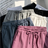 Zingj Waist Loose Tight Waist Sports Shorts Female Loose Casual Wear 2024 Summer New Wide Leg Pants Home Pajama Pants