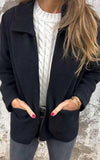 2025 New Women's Wear Clip Solid Color Zipper Pocket Jacket In Long Women's