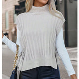 And Winter New Women's High-Color High-Collar Sleeveless Side With Jacket