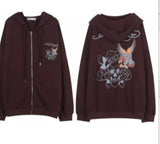 New Hoodie Jersey Women Loose Street Sports Zipper Open Shirt Y2k Coat